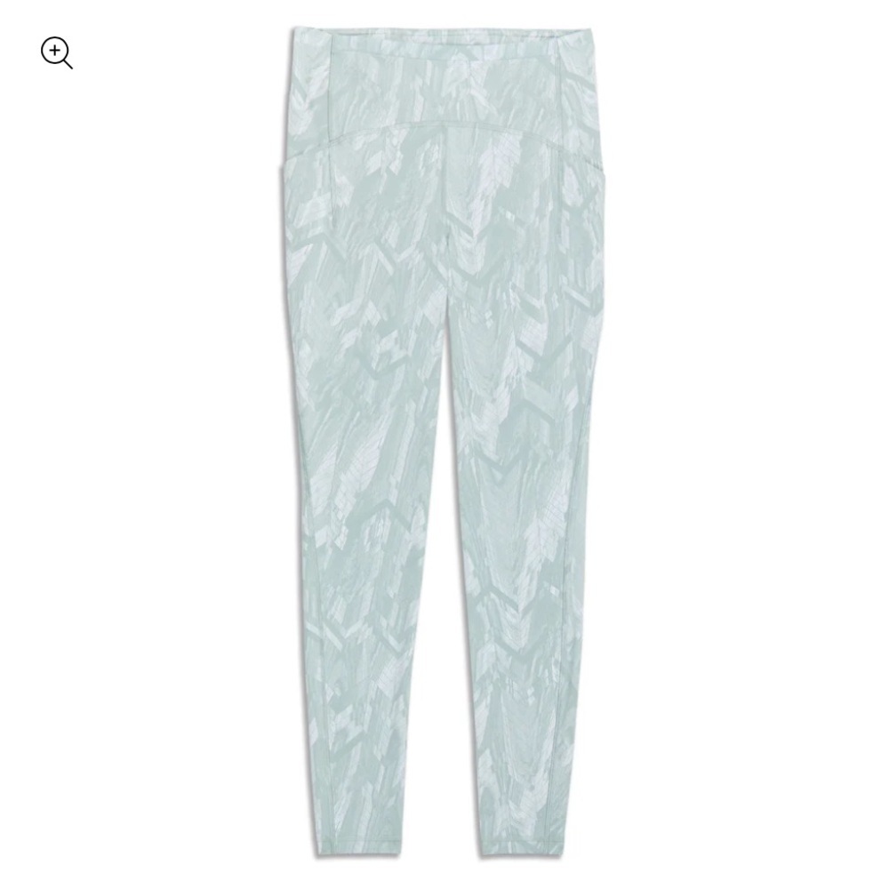 lululemon Swift Speed High-Rise Crop 21" Chevron Jacquard Silver Blue White - Picture 4 of 7